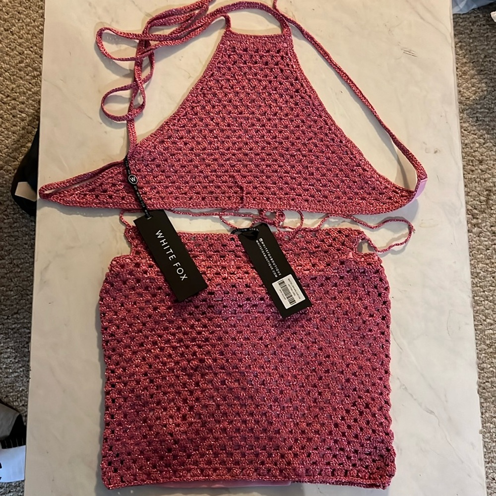 Wasted love mini skirt & no more lies halter top. NEVER BEEN WORN